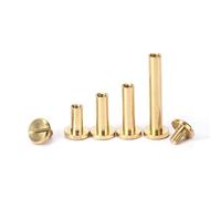 Tornillos de remache para cuero, Tornillos de encuadernación latón, remaches M3, tapa 8mm for álbum fotos, artesanía cuero, paquete 10(6mm)