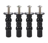 Tornillos de repuesto para bisagra de inodoro, paquete de 2 con perno de goma expandible y tuercas de acero inoxidable compatibles con varios modelos de inodoro (4 piezas)