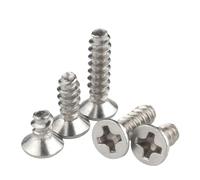 Tornillos de rosca de cabeza avellanada empotrada en cruz, tornillos de cola plana de acero inoxidable, 100 piezas M1 M1.2 M1.4(M1.6x5mm)