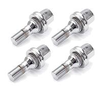 Tornillos de Rueda 4/16pcs M12x1.25 Tornillos Rueda Cromada Aluminio 17 Mm Kit Tuercas Uso Apto for Peugeot 1007 206 207 406 407 607 2000-2008(4PCS)