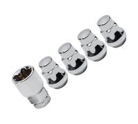 Tornillos de rueda Compatible con Ford Para S-MAX Para Mondeo Tuercas de bloqueo de ruedas Llave cónica Bloqueos de neumáticos plateados Bloqueos de ruedas atornillados