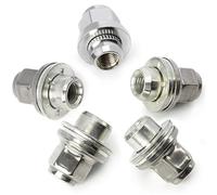 Tornillos de Rueda Compatible Con Jaguar Para XJ Para X351 2009-2021 5PCS 12x1.5 Tuercas De Rueda Pernos De Llanta De Automóvil De Pieza De Automóvil Cromados OEM: C2C35294010 C2C35294