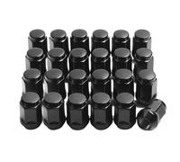 Tornillos de rueda Compatible con Toyota para Land para Cruiser para Prado Tuercas de rueda de coche M12x1.5 color negro de acero con casquillo negro