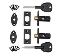 Tornillos de seguridad para ventanas | Pack de 2 pernos con 2 llaves de estrella, color negro