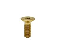 Tornillos de titanio DIN7991 M3 M4 M5 M6, de color arcoíris, negros y dorados, de titanio TA2 Gr2, de cabeza avellanada hexagonal plana, 5-10 unidades(Gloden,12mm,M4 5PCS)