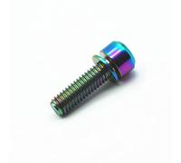 Tornillos de titanio M5 X 16mm 18mm 20mm, cabeza de columna con junta cautiva for vástago de bicicleta de montaña, pernos Ti, zócalo hexagonal, 6 uds.(MultiColor,M5x18mm 6pcs)