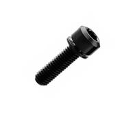 Tornillos de titanio M5 X 16mm 18mm 20mm, cabeza de columna con junta cautiva for vástago de bicicleta de montaña, pernos Ti, zócalo hexagonal, 6 uds.(Black,M5x18mm 6pcs)