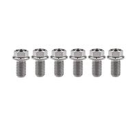 Tornillos de titanio M8x15 20 25 30 35 40 45 50 55 60 65 mm con brida pequeña, cabeza hexagonal for piezas de motocicleta, paso 1,25 mm, paquete de 6(Titanium,M8x15mm)