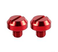 Tornillos de tornillo para espejo de motocicleta, 2 unidades para motocicletas Honda y Kawasaki, carretes de aleación de aluminio para soporte trasero, estabilidad del brazo oscilante (opuesto M8 rojo