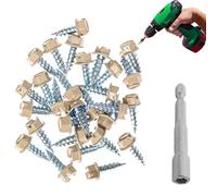 Tornillos de, tornillos de disco de canalón - Tapicería de tornillos de decadencia de 100 piezas - Accesorios de protección de canalones duros a la oxidación para zanja de drenaje, madera