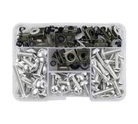 Tornillos del carenado Kit De Tornillos De Carenado para Motocicleta para Ducati Scrambler 800 Monster 696 937 821 Multistrada 1200S V4S Desert X (177 Piezas) Tornillos de la cúpula(Plata)