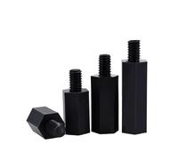 Tornillos distanciadores, Nylon Male To Female Hex Spacing Standoff Screws Pack Of 10 Multiple Sizes White Black(Black,10MM- M5(HEAD 7MMM) 10PCS)