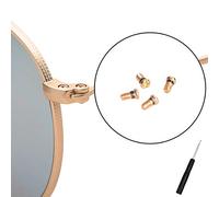 Tornillos dorados de repuesto para kit de reparación de lentes de sol Ray-Ban Aviator RB3025 3025 (juego de 4), destornillador adicional (dorado)
