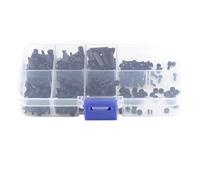 Tornillos Encuadernacion + Akoozn 250 Unidades M2 M3 Macho-Hembra Non-Conductive Nylon Hex Espaciadores Tuercas Surtido Con Caja De Plástico (M2-C)