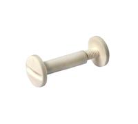Tornillos enterrados de plástico (nailon 6.6), corte con destornillador para montaje y encuadernación, para uso industrial y doméstico - H30 - Blanco - 20 unidades - Plastic Hardware Store