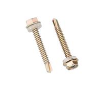 Tornillos For Azulejos De Acero Al Carbono Con Recubrimiento Zinc Color, Hexagonales, Autoperforantes Y Autorroscantes, M4.8M5.5(50pcs M4.8X32)