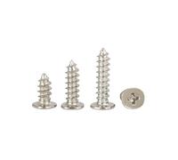 Tornillos for madera autorroscantes de cabeza plana, ultrafinos y de acero al carbono, negros, tamaño M1.2, M1.4, M1.7, M2, M2.3, M2.6, M3, M3.5 y M4 (50-500 unidades).(Nickel-Plated,M2.6x8mm-200pcs)