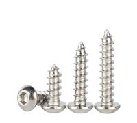 Tornillos for madera con sujetador de ranura hexagonal cabeza redonda acero inoxidable 304 (M5x50mm-10 piezas)(M3x25mm 50pcs)