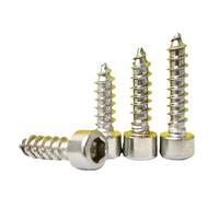 Tornillos for madera de cabeza plana, 10 unidades, tornillos autorroscantes hexagonales dorados M3 M4 M5 acero al carbono, negros, x 14 mm(Natural color 10pcs,M5x20mm)