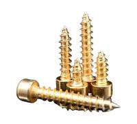 Tornillos for madera de cabeza plana, 10 unidades, tornillos autorroscantes hexagonales dorados M3 M4 M5 acero al carbono, negros, x 14 mm(Golden 10pcs,M5x16mm)