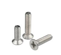 Tornillos for muebles de cabeza avellanada con perno plano cruzado de acero inoxidable 304, tamaño mini, M1.6, M2, M2.5, M3, M4, M5, M6(18mm,M3.5 x 50Pieces)