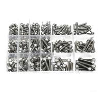 Tornillos hexagonales, 300 tornillos de cabeza cilíndrica de acero inoxidable para montaje de muebles y mantenimiento de maquinaria, sujetadores resistentes al óxido para entusiastas del bricolaje y