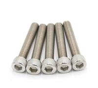Tornillos hexagonales cilíndricos, acero inoxidable, llave Allen, tornillos hexagonales, fijación de rosca (M8 x 50 mm, 10 unidades)