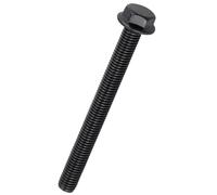 Tornillos hexagonales con brida M10-1,5 x 80 mm, revestimiento electroforético negro de acero inoxidable 304, tornillos hexagonales de brida dentada, resistentes a la corrosión, rosca completa, 8