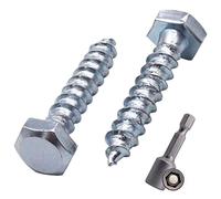Tornillos hexagonales de acero chapado en zinc DIN 571 M6 x 30 mm, tornillos de entrenador, tornillos hexagonales, tornillos hexagonales, cabeza hexagonal, 100, M6 x 30 mm)