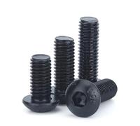 Tornillos hexagonales de acero de aleación de 10 piezas - Pernos de botón de cabeza redonda for proyectos de carpintería(3/8",8-32)