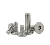 Tornillos hexagonales de acero inoxidable 304, 20 piezas pernos grandes for gabinetes muebles cabeza plana(M2 X12mm)(M2 x4mm)