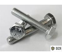 Tornillos hexagonales DIN 933 10,9 gal. roscado galvanizado hasta p. ej. Mall...