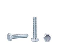 Tornillos hexagonales DIN 933 de acero chapado en zinc M8 x 40 mm, tornillos hexagonales, totalmente roscados, cabeza hexagonal (40, M8 x 40 mm)