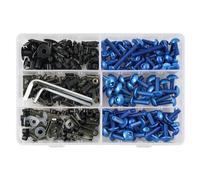 Tornillos Kit De Tornillos para Carenado Y Clips para Tuercas para Honda CBR125R CBR250R CBR300R CBR500R CBR1000F CBR600F CBR600 F2 F3 F4 F4i Accesorios para Motocicletas(BLU)