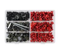 Tornillos Kit De Tornillos para Carenado Y Clips para Tuercas para Honda CBR125R CBR250R CBR300R CBR500R CBR1000F CBR600F CBR600 F2 F3 F4 F4i Accesorios para Motocicletas(Rosso)