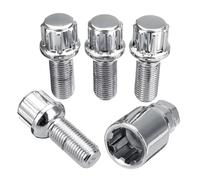 tornillos llanta Compatible con Volvo para S80 V80 Tuercas M14 X 1,5 Pernos de rueda de bloqueo Perno de rueda de aleación cromada Asiento cónico