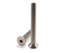Tornillos M10 x 80 mm, cabeza avellanada BTR de acero inoxidable A2 | Tornillos FHC de 6 capas huecos (llave allen) ISO 10642 / DIN 7991 | Tornillos inoxidable A2 (V2A/304): lote de 5 piezas -