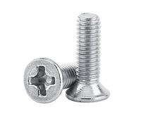 Tornillos M3 Acero Inoxidable SS304 100 Unidades Cabeza Plana Cruz Hilo Completo (M3×10mm)