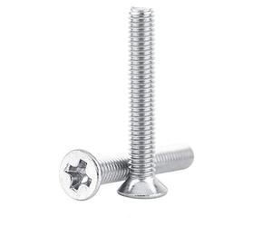 Tornillos M3 Cabeza Plana y Cruz de Acero Inoxidable SS304 Hilo Completo 100 unidades (M3×16mm)