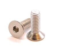 Tornillos M4 x 12 mm, cabeza avellanada BTR de acero inoxidable A2 | Tornillos FHC de 6 capas huecos (llave allen) ISO 10642 / DIN 7991 | Tornillos inoxidable A2 (V2A/304): lote de 100 unidades