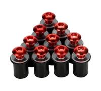 Tornillos M5*16 5 Mm Motocicleta Kits Montaje Carenado para CBR 600 F4i para CBR1000RR para CB400 VFR800(Rojo)
