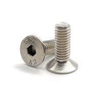 Tornillos M5x14 mm con cabeza avellanada BTR de acero inoxidable A2 | Ø 5x14 mm - M5 x 14 mm | Tornillos FHC de 6 ranuras huecas (llave Allen) ISO 10642 / DIN 7991 | Tornillos inoxidables A2 (V2A/304