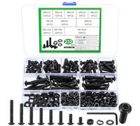 Tornillos M6, 232 Pcs Tornillos y Tuercas y Arandelas Kit, Tornillos de Cabeza Hueca Hexagonales, Tornillería Tornillos de Cabeza Cilíndrica con Tuercas Negros, Tornillos de Cabeza Allen(M6)