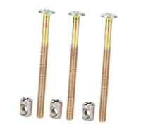 Tornillos M6 de 60 mm para Muebles de Acero Galvanizado con Tuercas de Barril y Taco, Juego de 10 Unidades para Montaje de Muebles