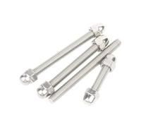 tornillos metálicos 1 Juego de varilla roscada completa de acero inoxidable 304, juego de combinación de tuercas de rosca y cúpula M10 M12(140mm,M12(1sets))