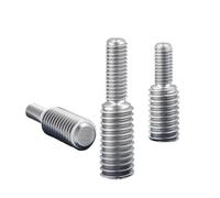 tornillos metálicos 1 pieza M3 M4 M5 M6 M8 M10 M12 M14 M16 M20 Adaptador de rosca de acero inoxidable 304 macho a macho Tornillo de transferencia de doble cabeza Perno(M10x25toM16x25(1pcs))