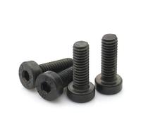 Tornillos metálicos 10-25 piezas M3 - M6 12.9 tornillos hexagonales de acero al carbono de cabeza fina pernos de cabeza plana (10 mm, M4 (20 unidades)