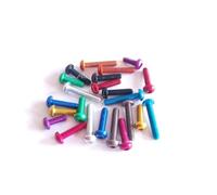 tornillos metálicos 10 piezas/lote M3 tornillo de botón de aluminio M3*5/6/8/10/12/14/16mm Tornillo de máquina de cabeza redonda hexagonal de aluminio anodizado(8mm,Pink)