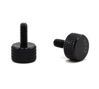 tornillos metálicos 10 tornillos de mariposa moleteados de aluminio de colores M3 M4(Black,10MM_M3 10PCS)