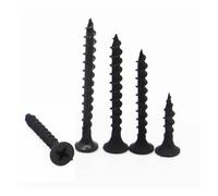 tornillos metálicos 20 tornillos de cabeza avellanada plana de acero al carbono para tableros de fibra negros, tornillos autorroscantes para madera M3.5 M4(20mm,M3.5 20pcs)